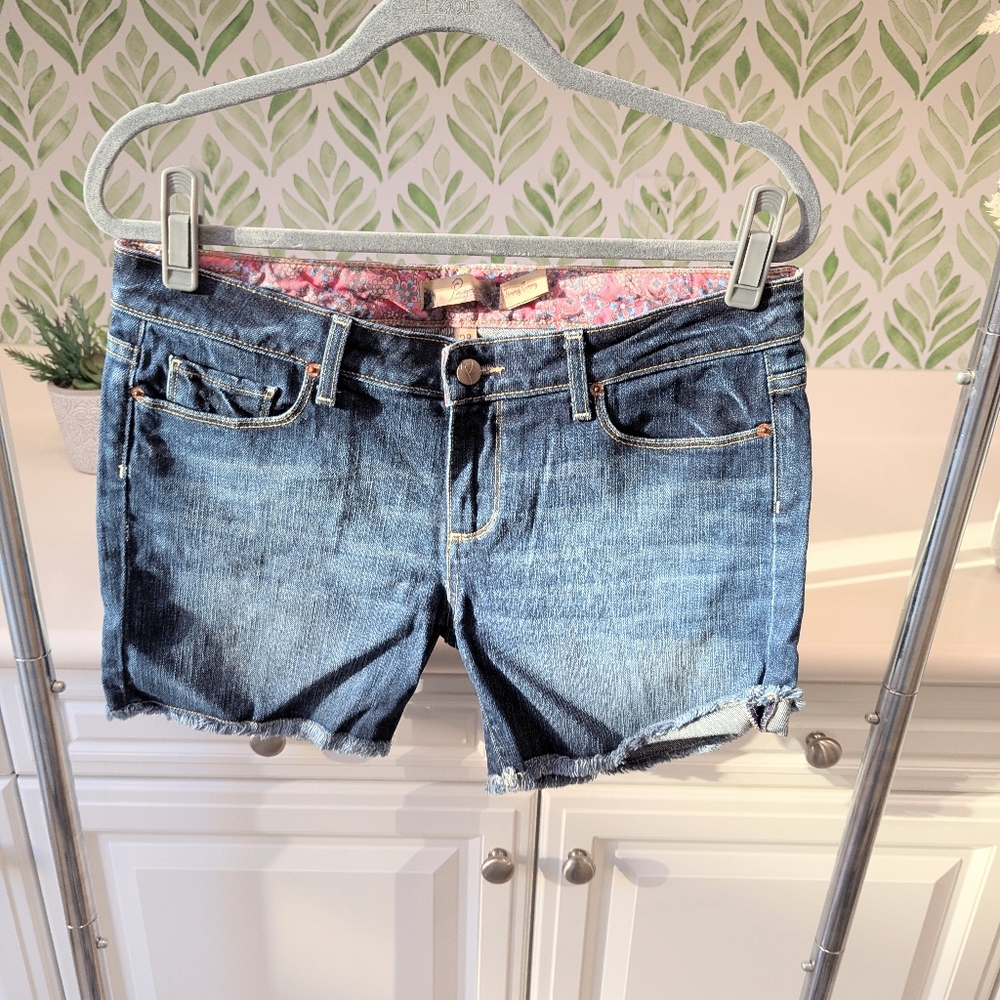 Paige Denim Cut Off Jean Shorts 28 Denim